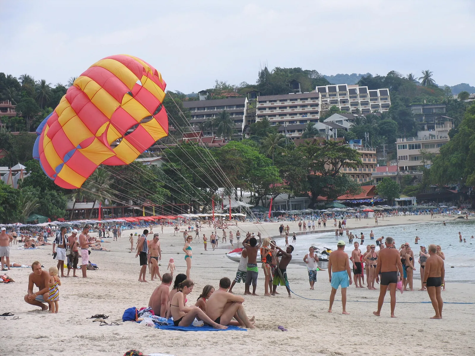 Aventura de parasailing